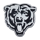 Chicago Bears Auto Emblem Premium Metal Chrome Bear Head-0