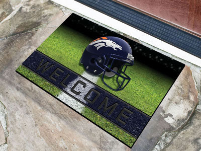 Denver Broncos Door Mat 18x30 Welcome Crumb Rubber-0