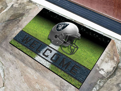 Las Vegas Raiders Door Mat 18x30 Welcome Crumb Rubber-0