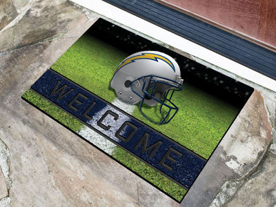 Los Angeles Chargers Door Mat 18x30 Welcome Crumb Rubber-0