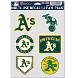 Oakland Athletics Decal Multi Use Fan 6 Pack-0