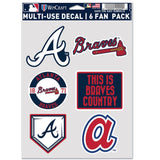 Atlanta Braves Decal Multi Use Fan 6 Pack-0