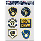 Milwaukee Brewers Decal Multi Use Fan 6 Pack-0