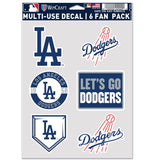 Los Angeles Dodgers Decal Multi Use Fan 6 Pack-0