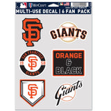 San Francisco Giants Decal Multi Use Fan 6 Pack-0