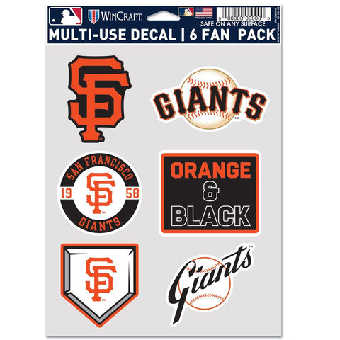 San Francisco Giants Decal Multi Use Fan 6 Pack-0