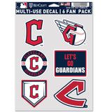 Cleveland Guardians Decal Multi Use Fan 6 Pack-0