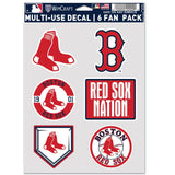 Boston Red Sox Decal Multi Use Fan 6 Pack-0