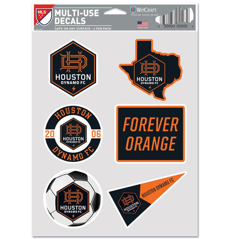 Houston Dynamo Decal Multi Use Fan 6 Pack Special Order-0