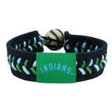 Cleveland Indians Bracelet Team Color Baseball Black CO-0