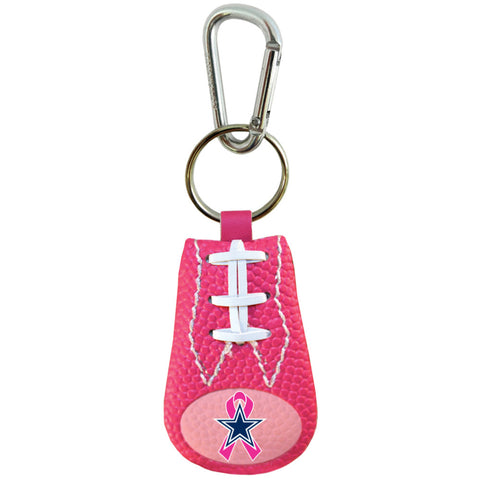 Dallas Cowboys Keychain Breast Cancer Awareness Ribbon Pink Football CO-0