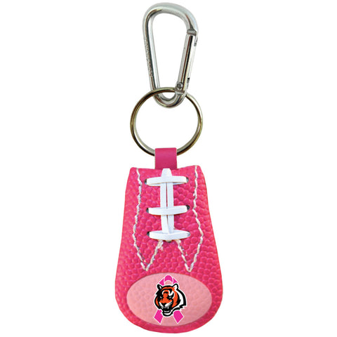 Cincinnati Bengals Keychain Breast Cancer Awareness Ribbon Pink Football CO-0