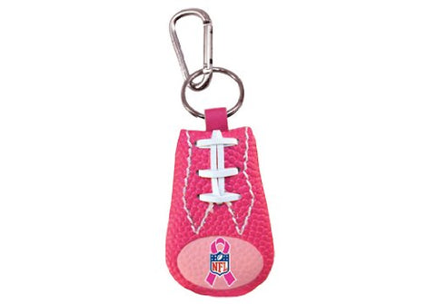 NFL Breast Cancer Awareness Keychain Football Ribbon Pink CO-0