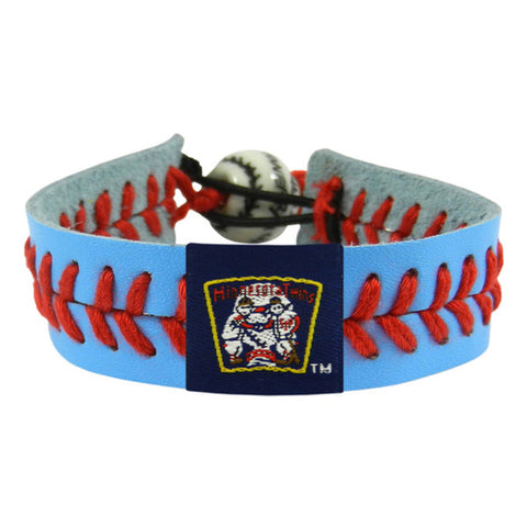 Minnesota Twins Bracelet Team Color Baseball Retro Mini and Paul Mascot Powder Blue Leather Red Thread CO-0