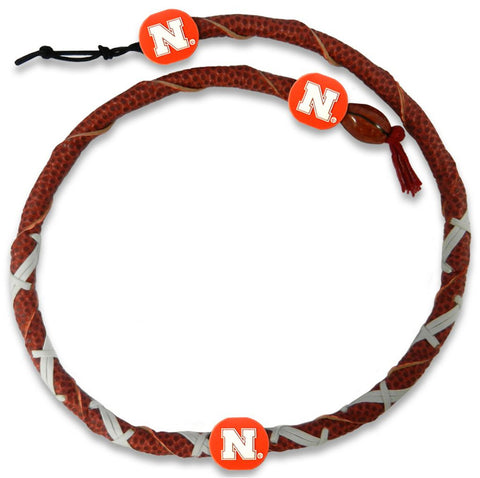 Nebraska Cornhuskers Necklace Spiral Football CO-0