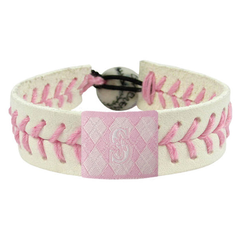 Seattle Mariners Bracelet Baseball Pink Argyle CO-0