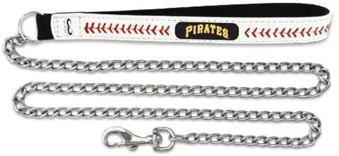 Pittsburgh Pirates Pet Leash Leather Chain Baseball Size Medium CO-0