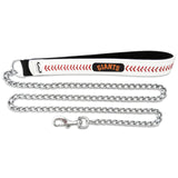 San Francisco Giants Pet Leash Leather Chain Baseball Size Large CO-0