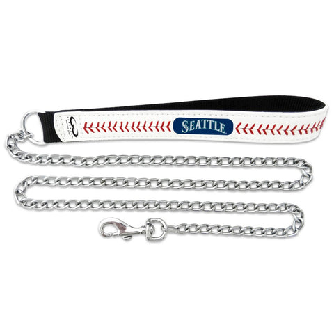 Seattle Mariners Pet Leash Leather Chain Baseball Size Large CO-0