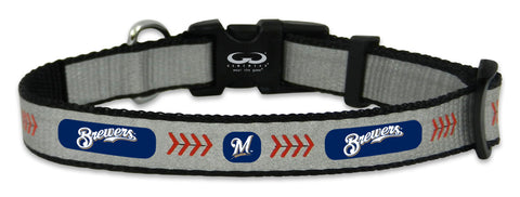 Milwaukee Brewers Pet Collar Reflective Baseball Size Small CO-0