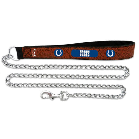 Indianapolis Colts Pet Leash Leather Chain Football Size Medium-0