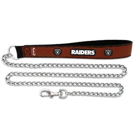 Las Vegas Raiders Pet Leash Leather Chain Football Size Large CO-0