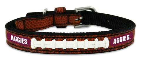 Texas A&M Aggies Pet Collar Leather Classic Football Size Toy CO-0