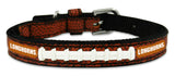 Texas Longhorns Classic Leather Toy Football Collar-0