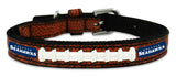 Seattle Seahawks Classic Leather Toy Football Collar-0
