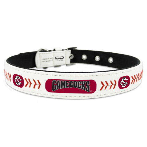 South Carolina Gamecocks Pet Collar Classic Baseball Leather Size Medium CO-0