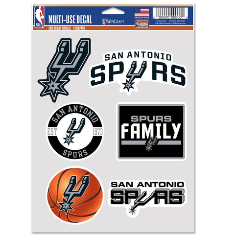 San Antonio Spurs Decal Multi Use Fan 6 Pack Special Order-0