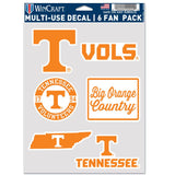 Tennessee Volunteers Decal Multi Use Fan 6 Pack-0