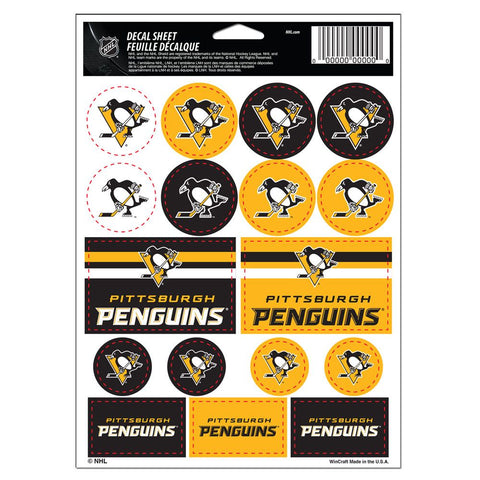 Pittsburgh Penguins Decal Sheet 5x7 Vinyl-0