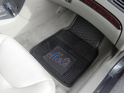 New York Mets Heavy Duty 2-Piece Vinyl Car Mats-0