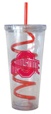 Ohio State Buckeyes Tumbler 22oz with Swirl Straw CO-0