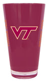 Virginia Tech Hokies Glass 20oz Pint Plastic Insulated CO-0