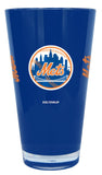 New York Mets Glass 20oz Pint Plastic Insulated CO-0