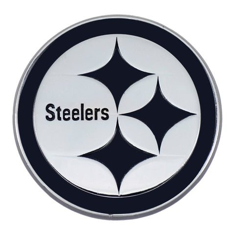 Pittsburgh Steelers Auto Emblem Premium Metal Chrome-0