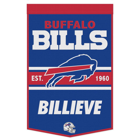 Buffalo Bills Banner Wool 24x38 Dynasty Slogan Design-0