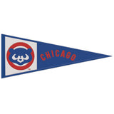 Chicago Cubs Pennant 13x32 Wool Cooperstown-0
