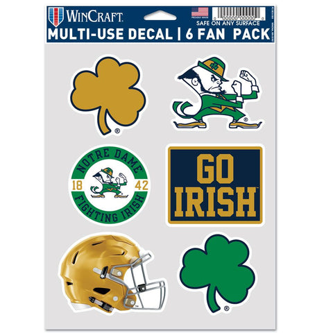 Notre Dame Fighting Irish Decal Multi Use Fan 6 Pack-0