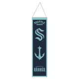 Seattle Kraken Banner Wool 8x32 Heritage Evolution Design - Special Order-0