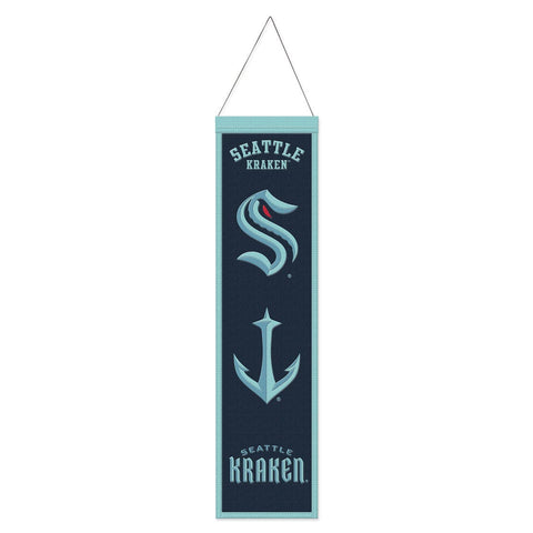 Seattle Kraken Banner Wool 8x32 Heritage Evolution Design - Special Order-0