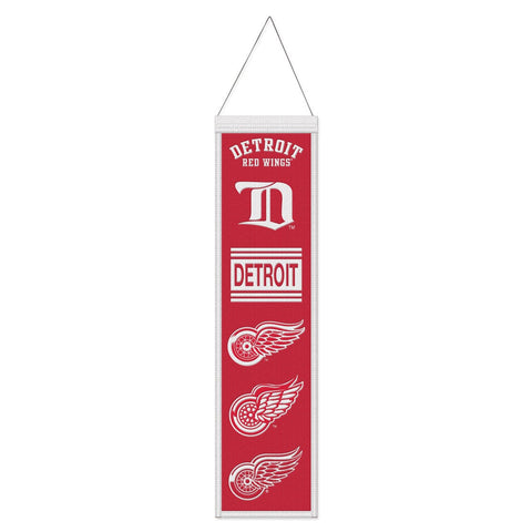 Detroit Red Wings Banner Wool 8x32 Heritage Evolution Design - Special Order-0