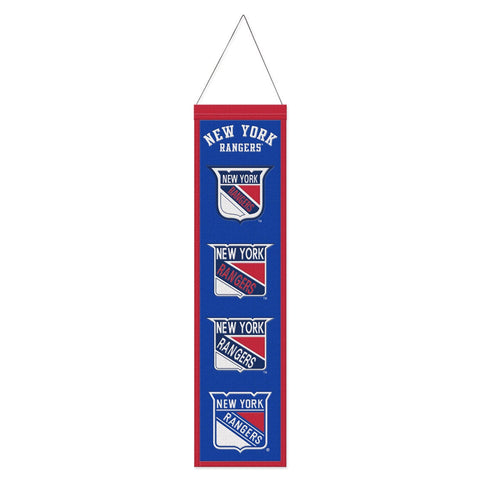 New York Rangers Banner Wool 8x32 Heritage Evolution Design - Special Order-0