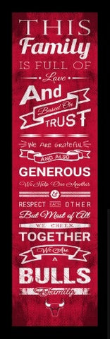 Chicago Bulls Print 8x24 Family Cheer Style-0