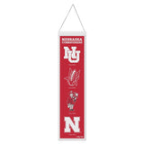 Nebraska Cornhuskers Banner Wool 8x32 Heritage Evolution Design - Special Order-0