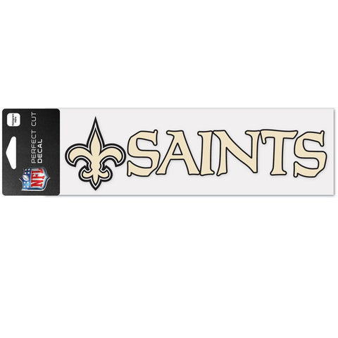New Orleans Saints Decal 3x10 Perfect Cut Wordmark Color-0
