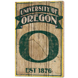 Oregon Ducks Sign 15x24 Wood Established-0