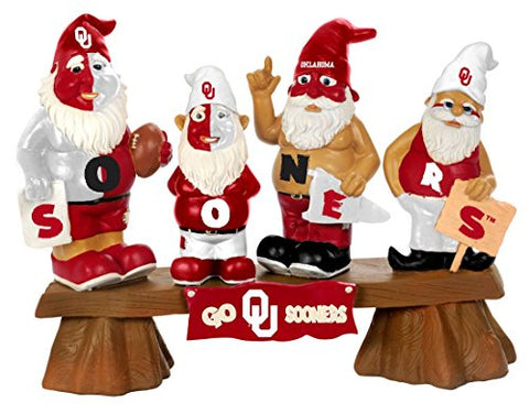 Oklahoma Sooners Garden Gnome - Fans on Bench-0